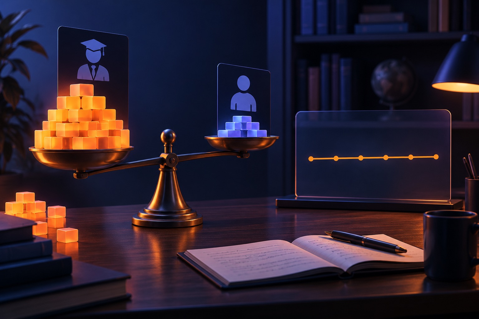 AI-generated editorial illustration of higher token use without a clear accuracy gain