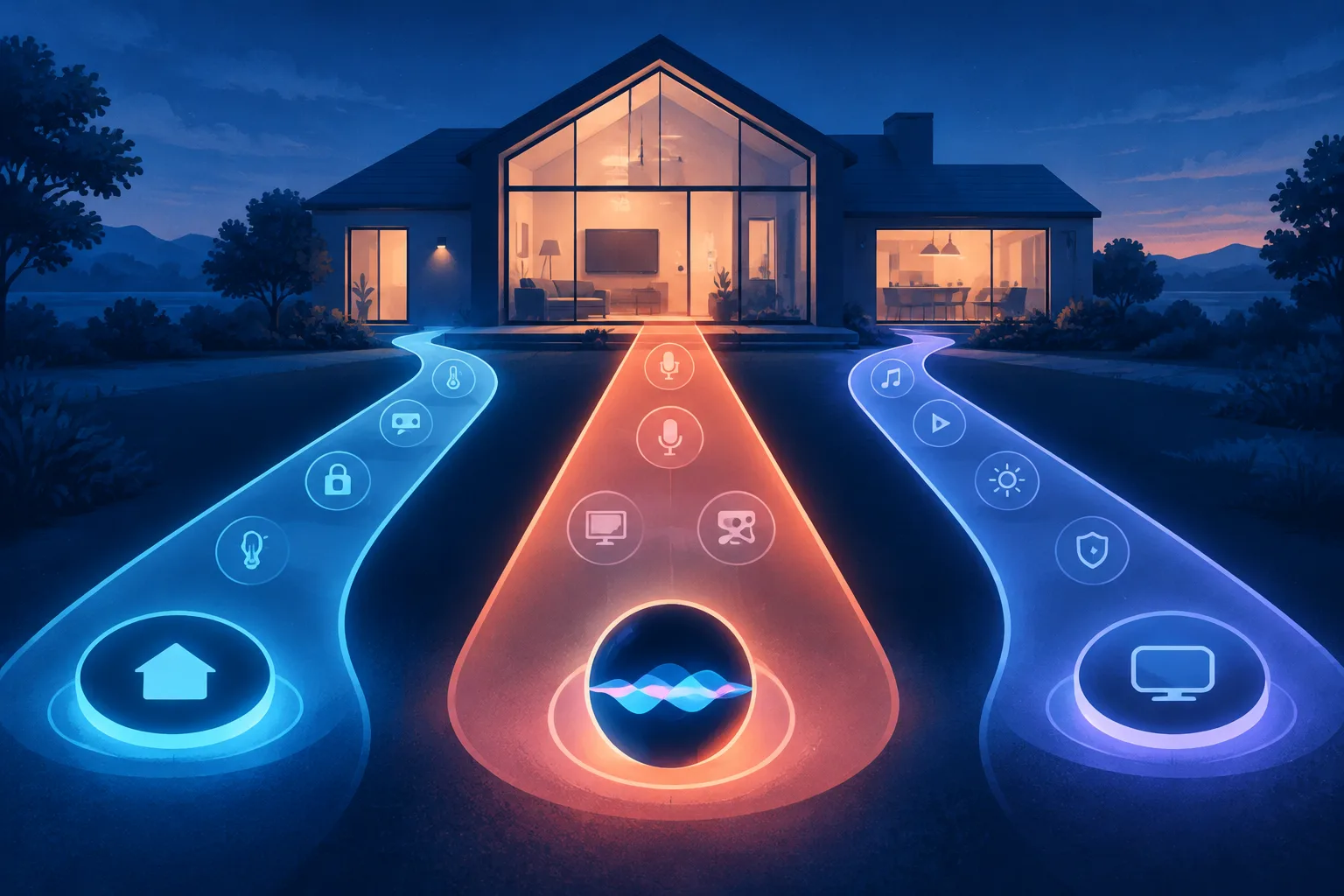 A new AI-centered smart-home pathway competes with two established ecosystems.