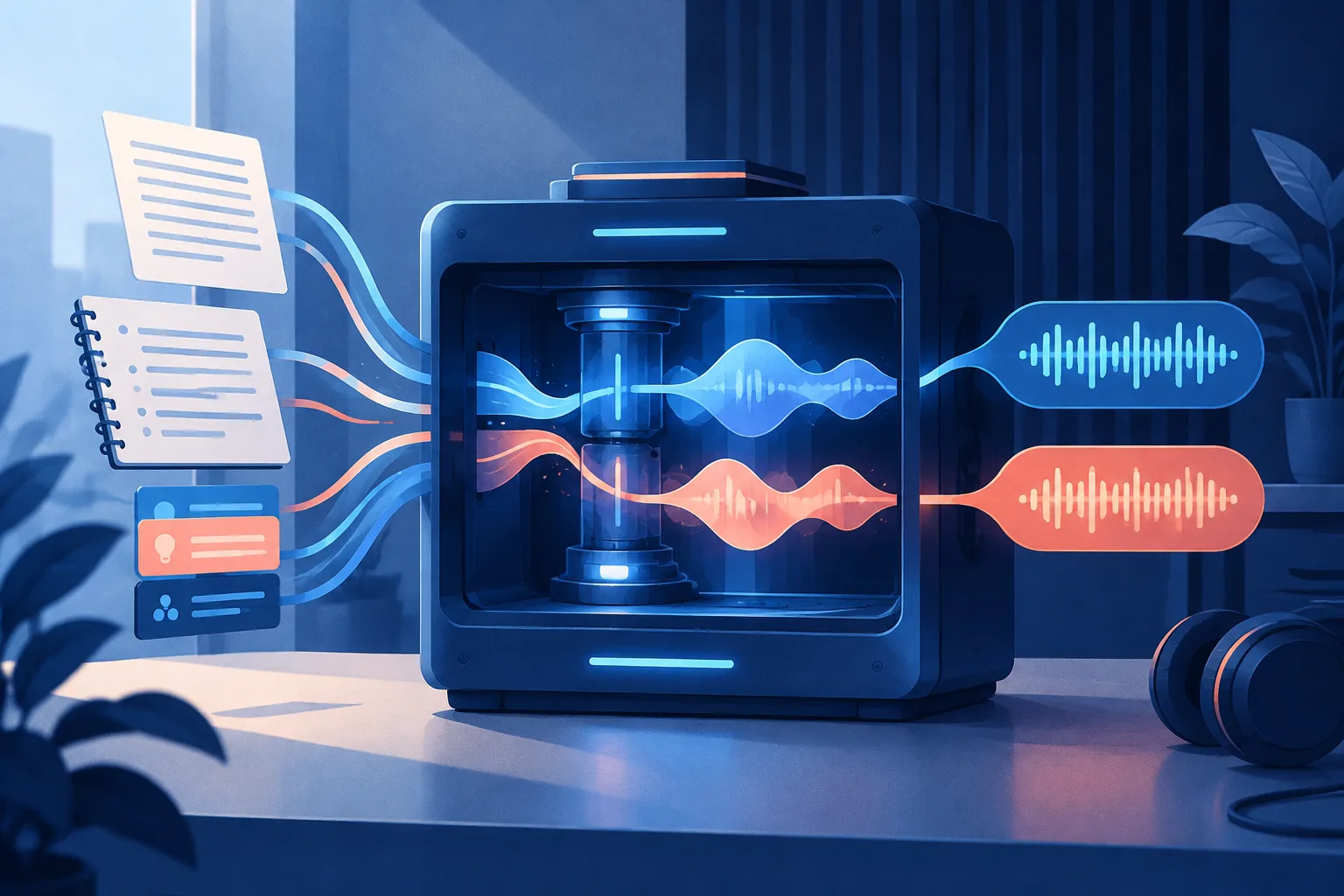A personalized audio engine turns documents into conversational sound waves.