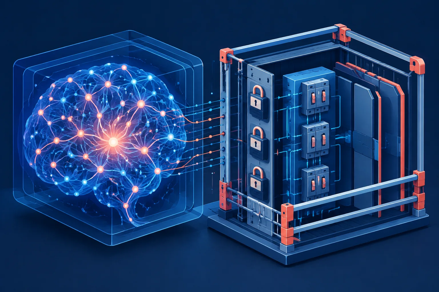 An AI engine separated from an independent framework of controls and safeguards.