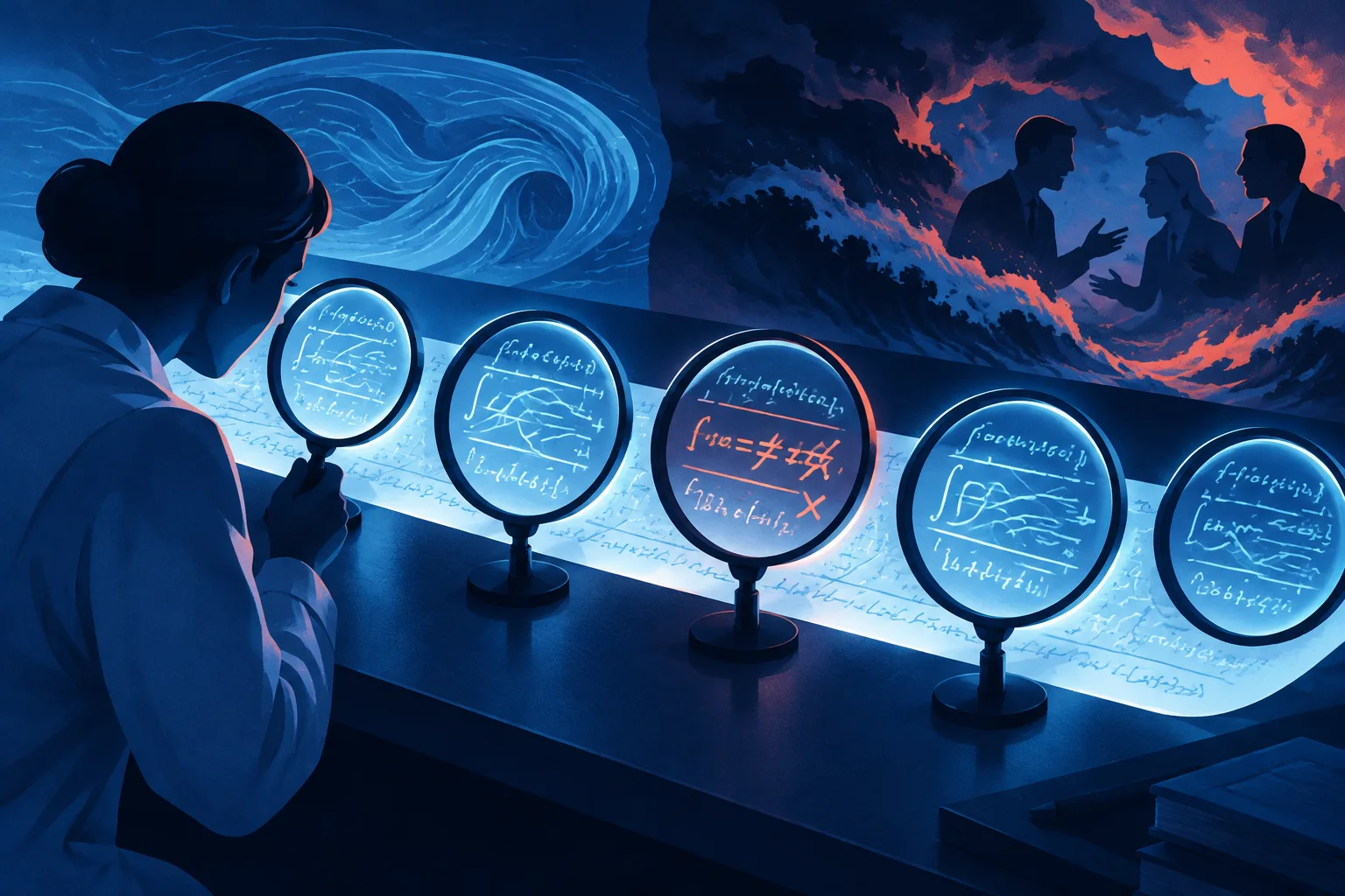 Scientist using layered checks to find an error inside an AI-generated proof.