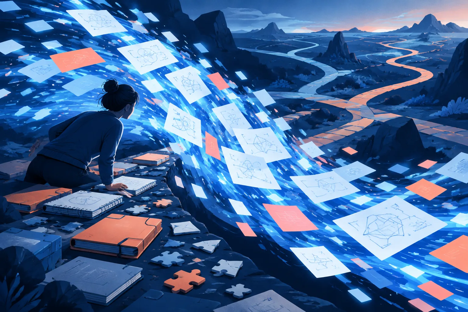 A wave of machine-generated solutions crosses a young researcher’s planned academic path.