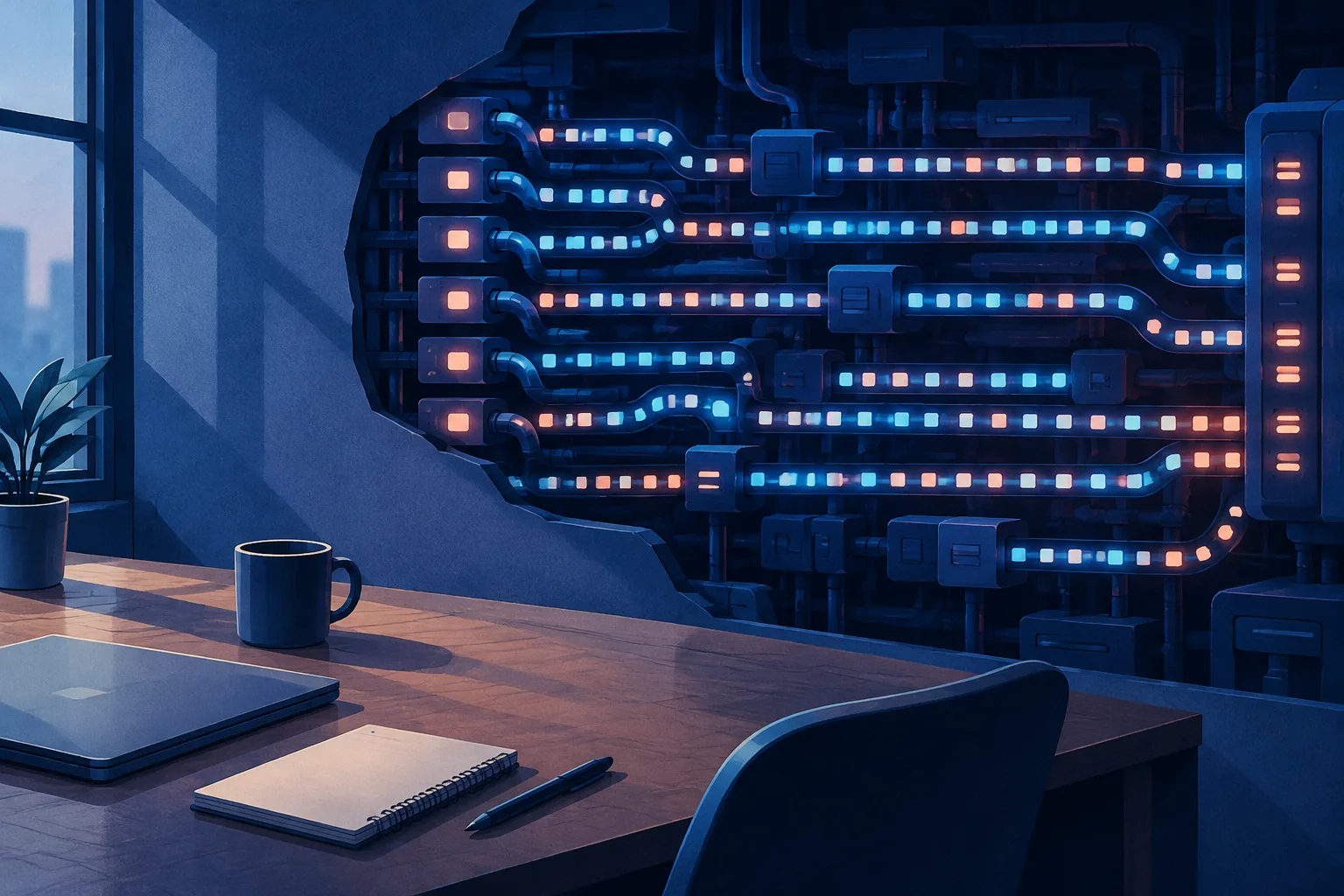 Hidden background task lines continue consuming compute while a user workspace sits idle.